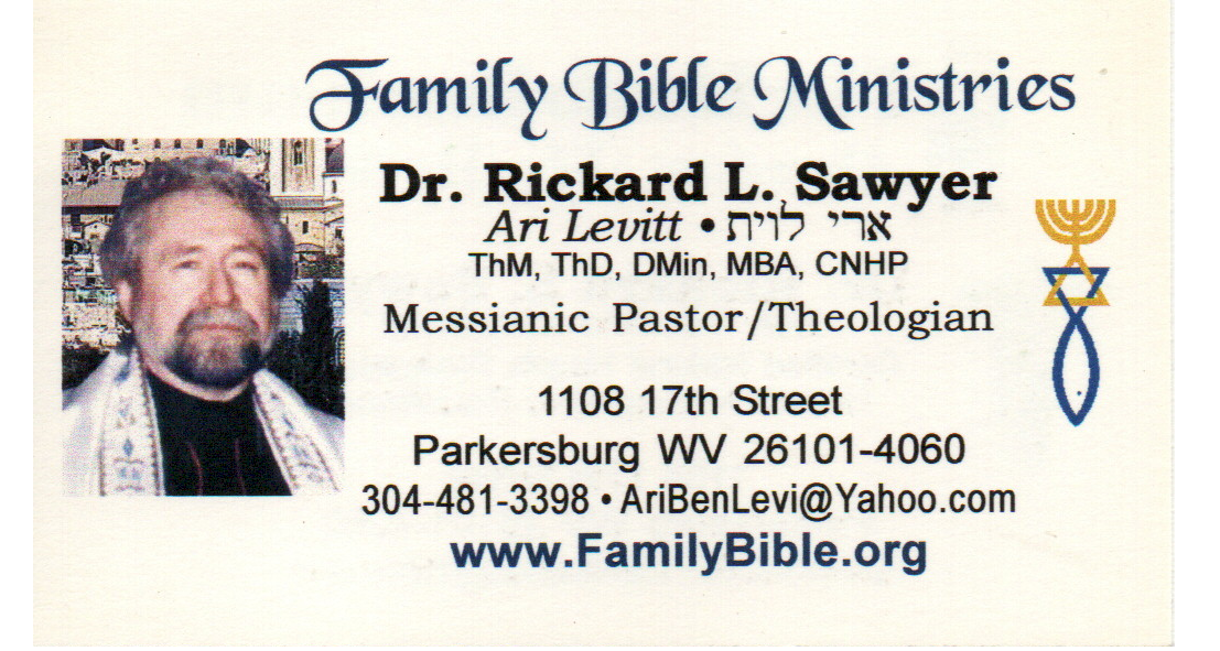 Business Card for Family Bible Ministries
