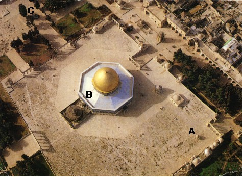 Aerial view of the Location of the Dome Of the Tablets