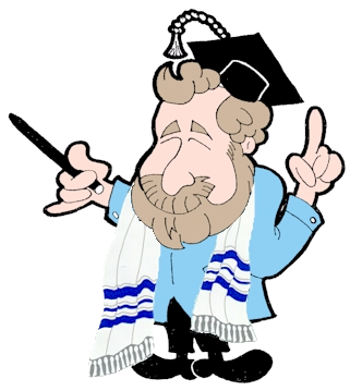 Caricature of Professor Rick Sawyer pointing at the text